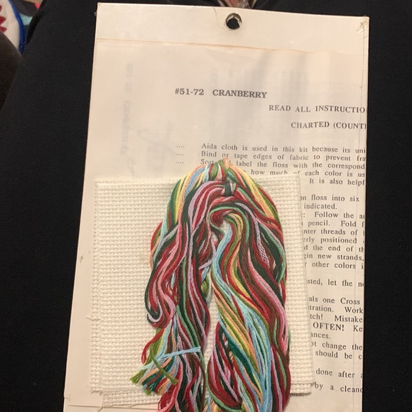 Lynn Craft Vintage 1991 Cranberry Plant Weekend Cross Stitch Kit NIP #51-72 - Picture 2 of 2